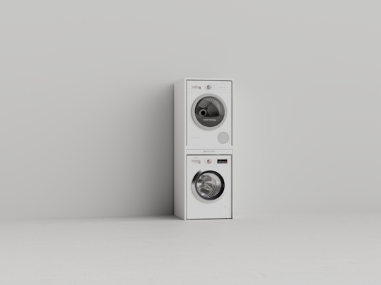 Wastoren droger op wasmachine kast Witte Wastoren® Slimline kast voor droger op wasmachine